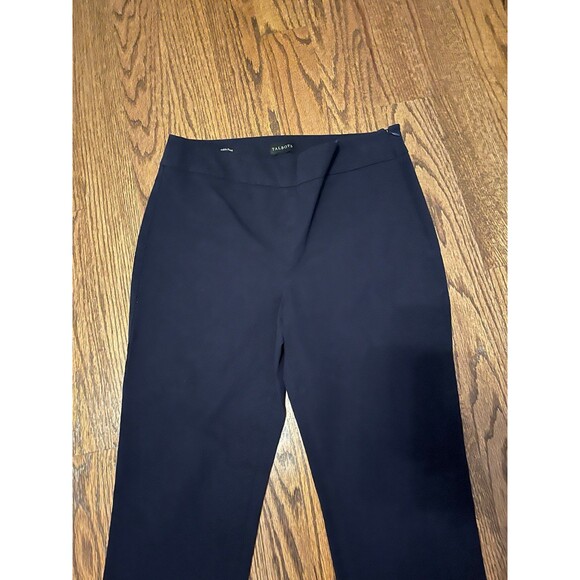 Talbots Chatham Ankle Pants 6 Navy Blue, Flat Front, Side Zip, Career - Picture 2 of 4